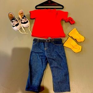 Retired American Girl Blue Jean Outfit with accessories